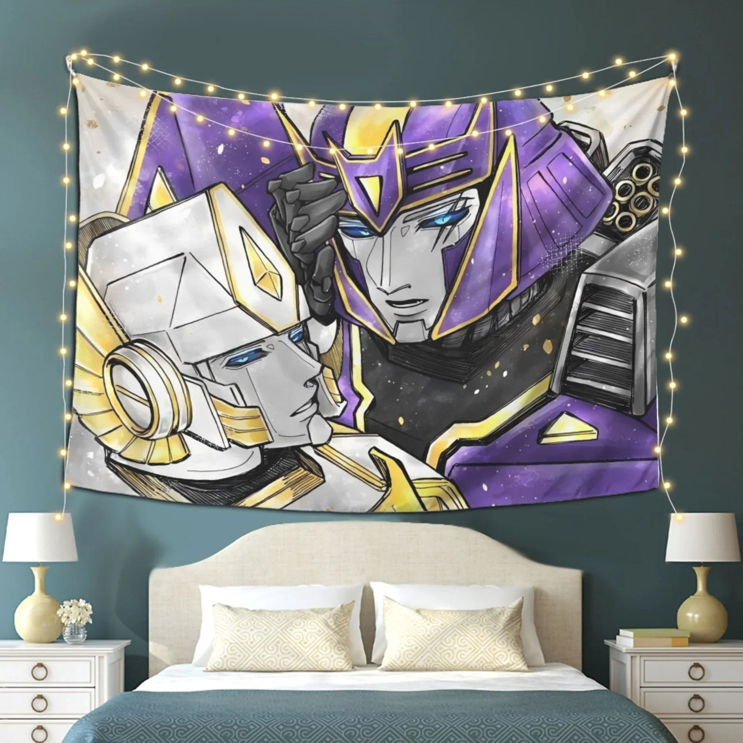 Flaga Transformers – Megatron i biała