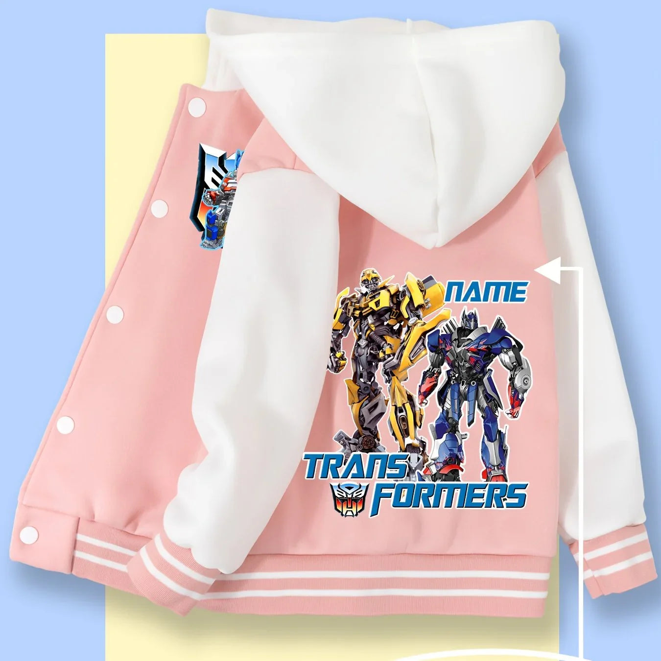 Kurtka Duo Transformers – różowo-biała