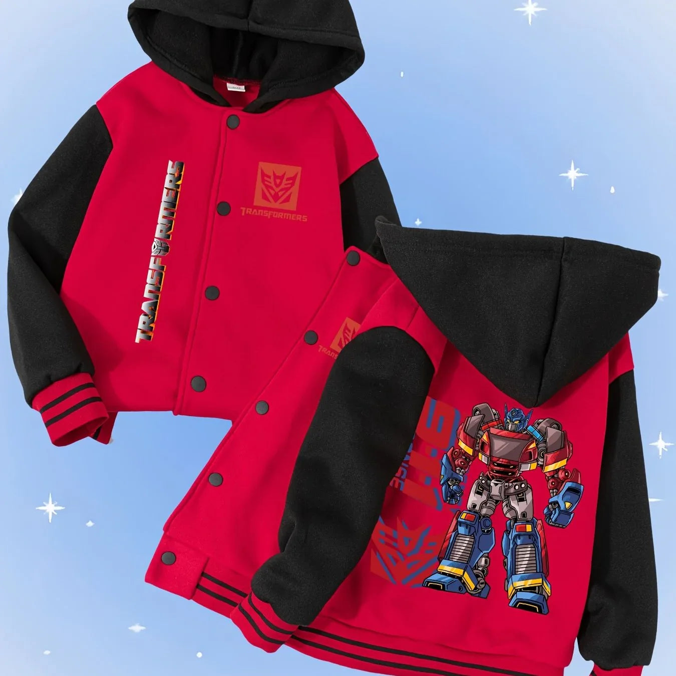 Kurtka Transformers New Design – czarno-czerwona