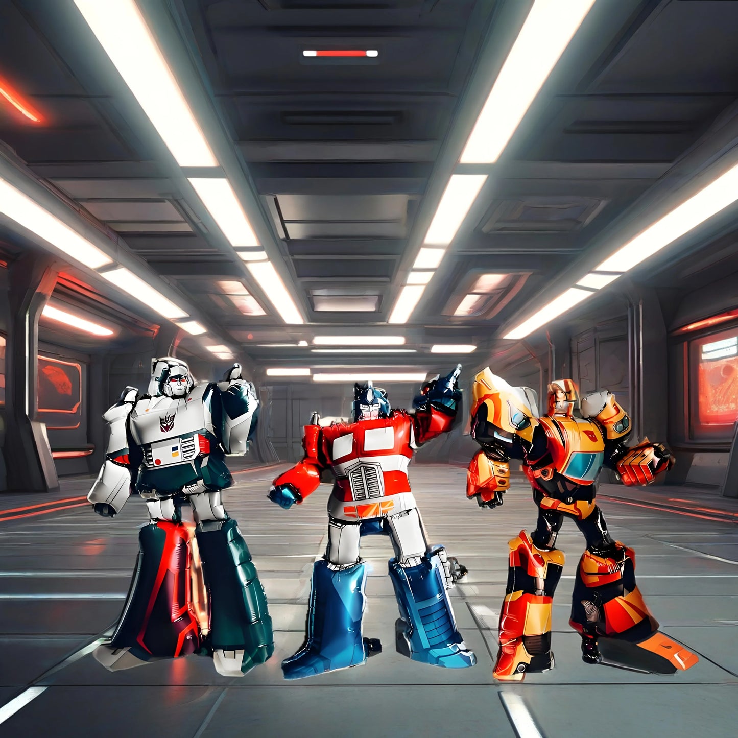 Zestaw trzech balonów Transformers