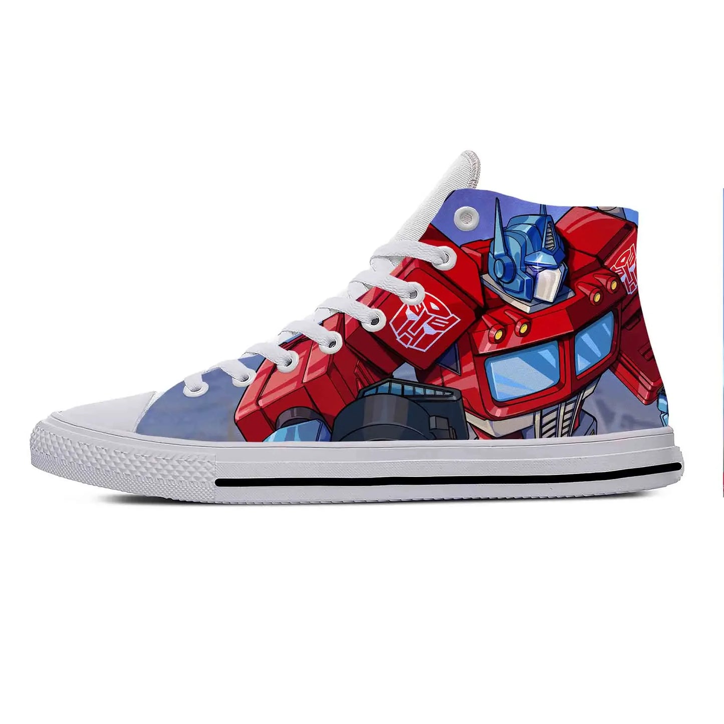 Wysokie trampki Transformers białe – PrimeRed