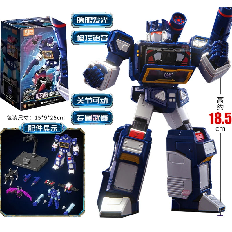 Figurka Transformers Soundwave 18 cm — legenda dźwięku ze światłami i dźwiękami Blokees
