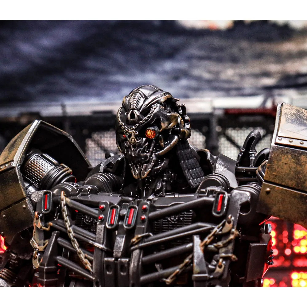 Figurka Transformers Scourge w dużej skali 25cm — Świetlista wersja ze stopu z efektem postarzenia