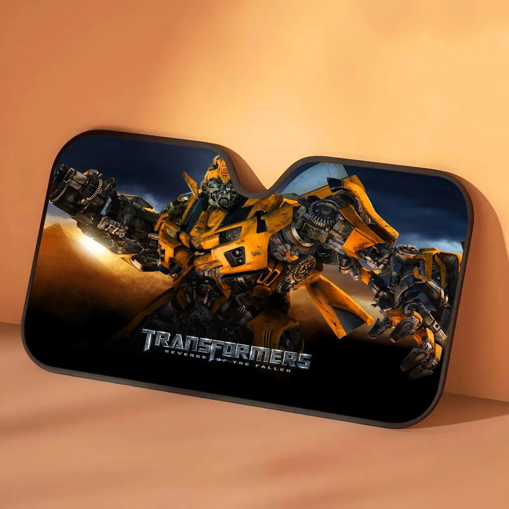 Osłona przeciwsłoneczna Transformers Bumblebee w nocnym pojedynku — Samochodowa ochrona przeciwsłoneczna z walką o zmierzchu