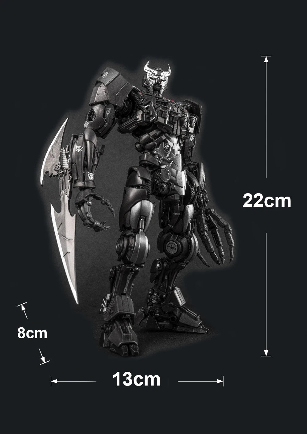 Figurka Transformers Scourge z peleryną i rogami — olbrzymie ostrze, najwyższy drapieżnik