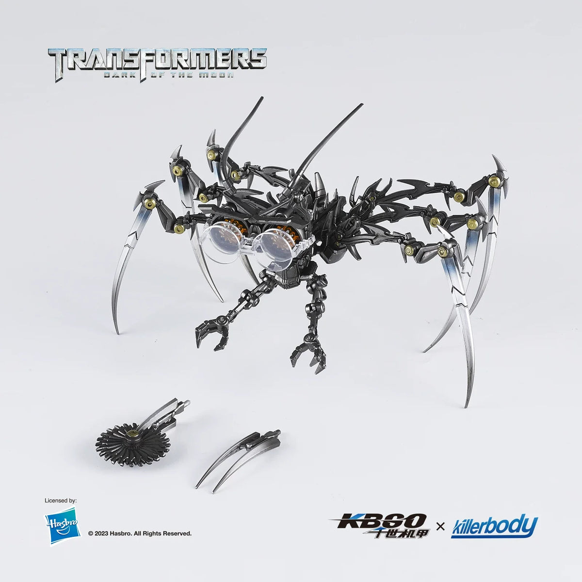 Figurka Transformers — chromowane pajęczakowate stworzenie — prestiżowa edycja Dark of the Moon