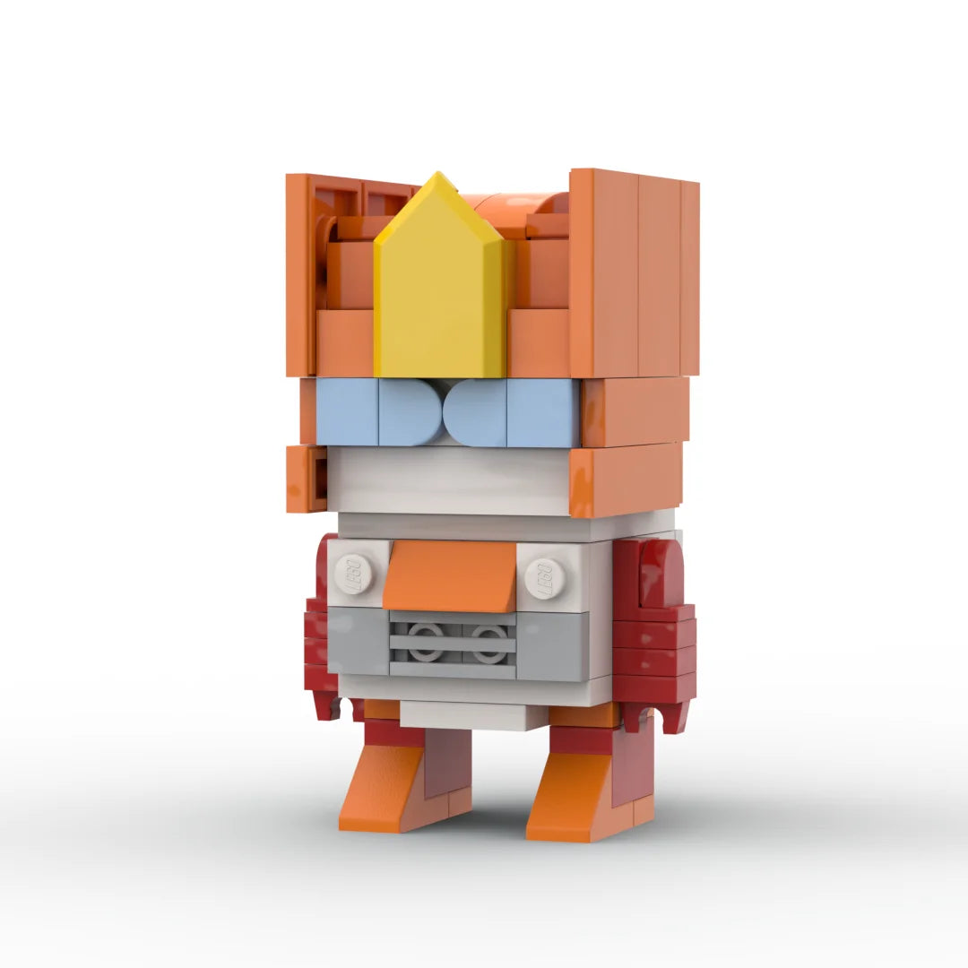 Figurka Transformers Nosecone chibi — pomarańczowo-złoty klocek z wiertłem Technobotów