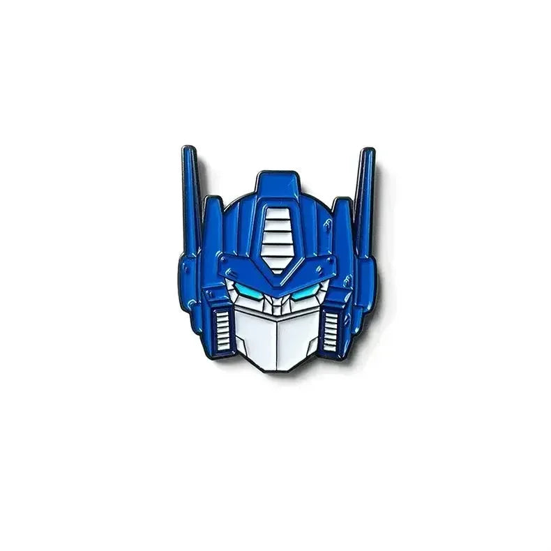 Ciemnoniebieska przypinka Transformers Soundwave — głowa jako przypinka do plecaka