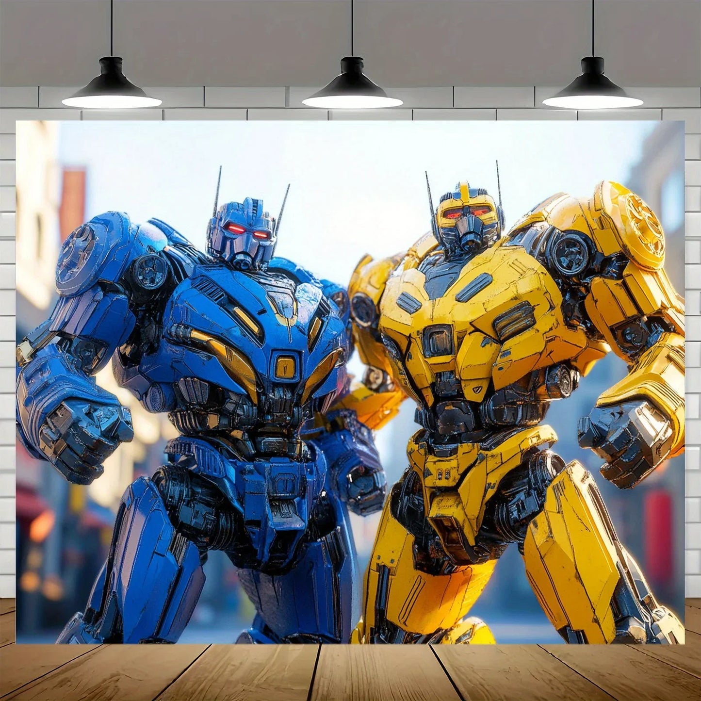 Plakat Transformers – Niebiesko-żółty duet