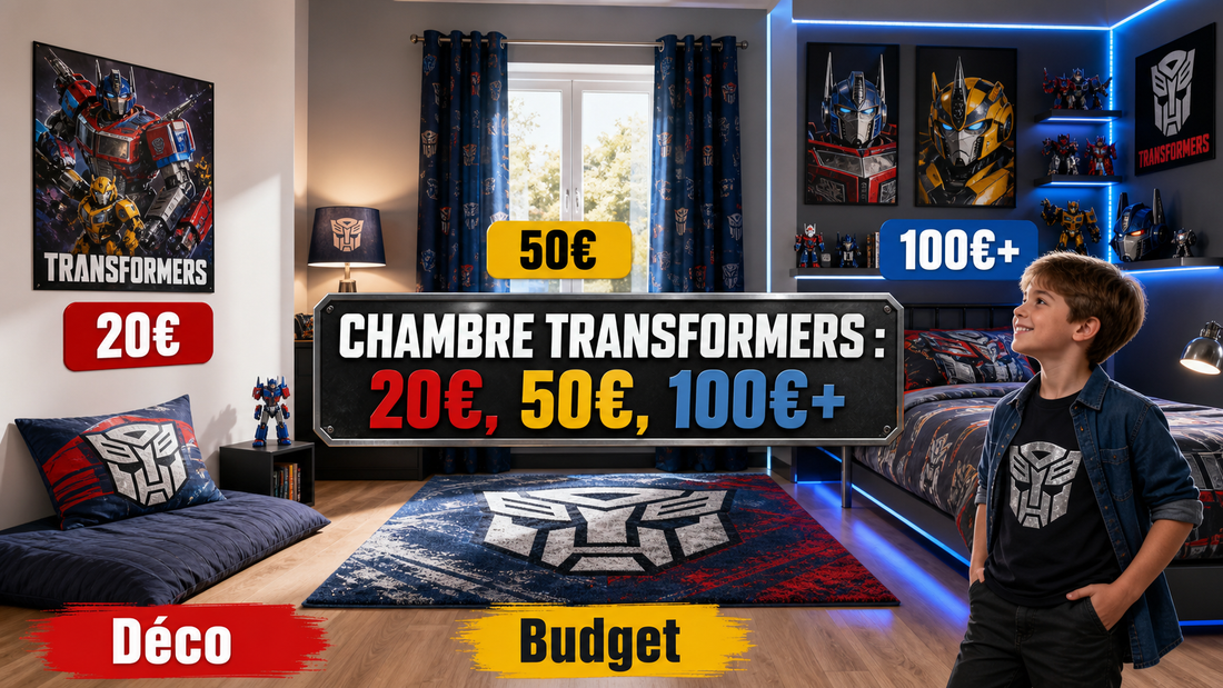 Chambre Transformers garçon : déco par budget 20€, 50€ et 100€+