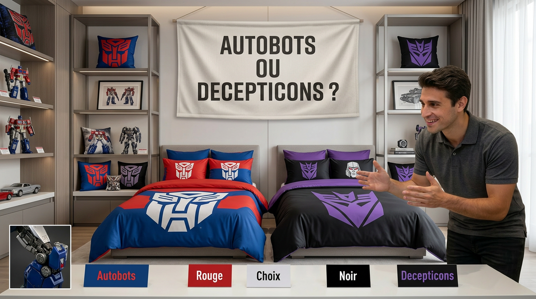Quelle parure de lit Transformers choisir : Autobots ou Decepticons ?