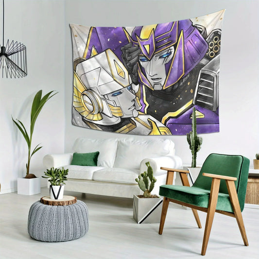 Flaga Transformers – Megatron i biała