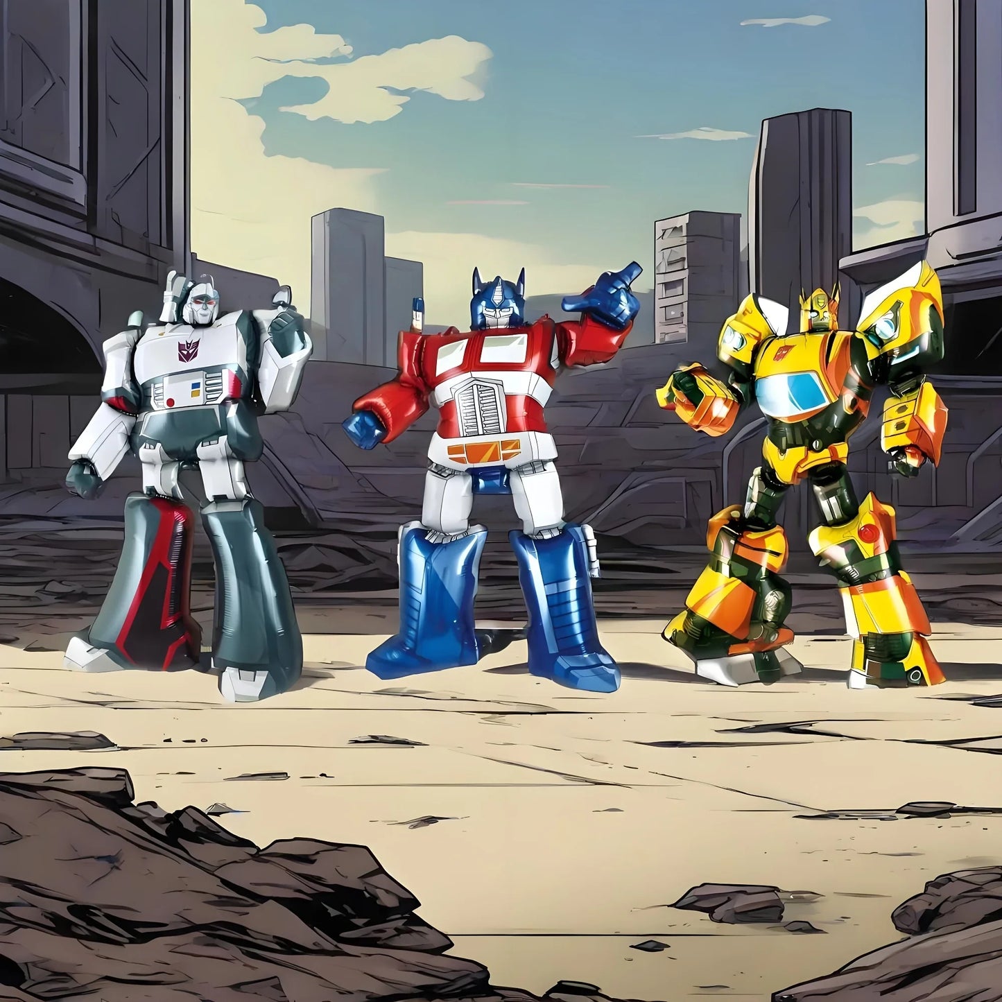 Zestaw trzech balonów Transformers