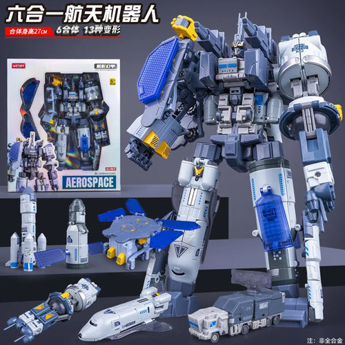 Zestaw Transformers Aerospace — trzynaście elementów, połączony robot sześć w jednym