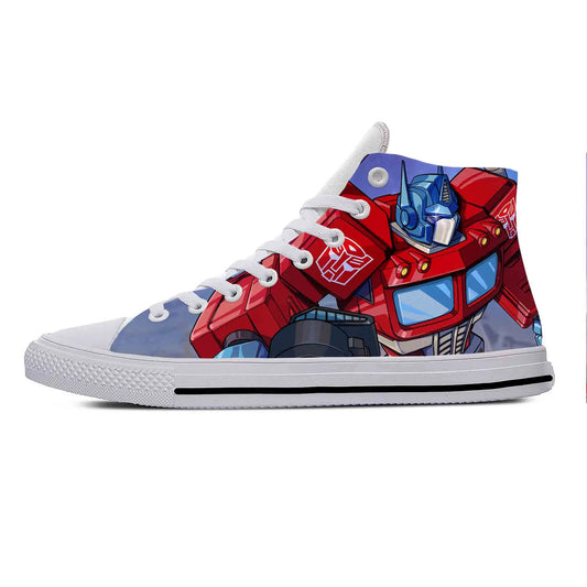 Wysokie trampki Transformers białe – PrimeRed