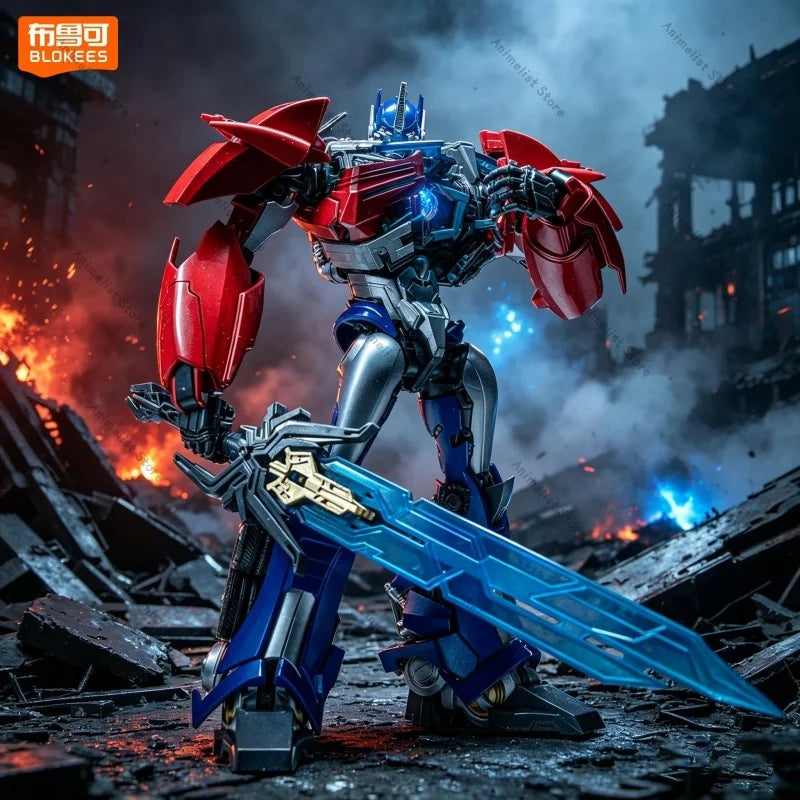 Figurka Transformers Optimus Prime TFP Blokees — Niebieski model Prime do składania