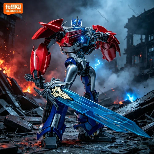 Figurka Transformers Optimus Prime TFP Blokees — Niebieski model Prime do składania