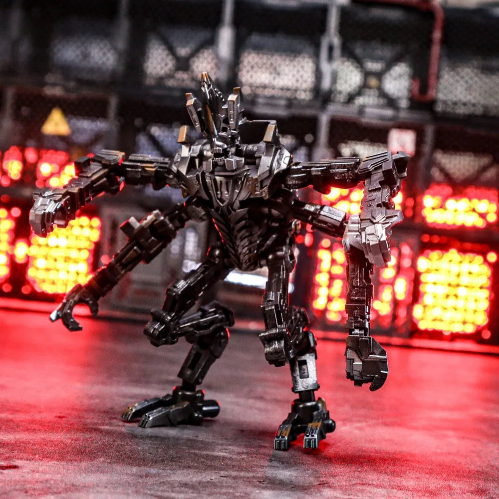 Figurka Transformers Scourge w dużej skali 25cm — Świetlista wersja ze stopu z efektem postarzenia