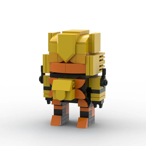 Figurka Transformers Razorclaw chibi — złoty klocek w kształcie kompaktowego drapieżnego lwa