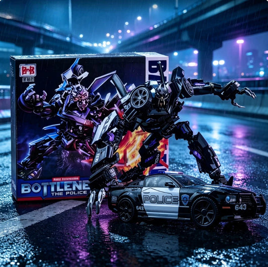 Figurka Transformers Barricade LS02 — czarny radiowóz w trybie bojowym