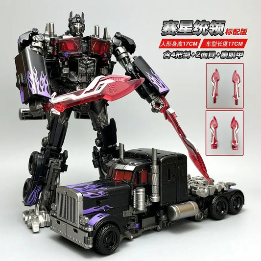 Figurka Transformers Nemesis Prime jako czarna ciężarówka — fioletowe płomienie TW1022