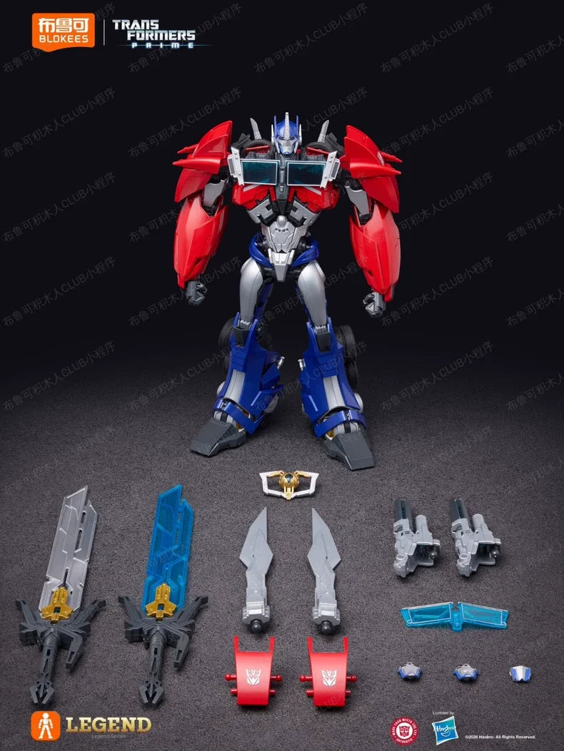 Figurka Transformers Optimus Prime TFP Blokees — Niebieski model Prime do składania