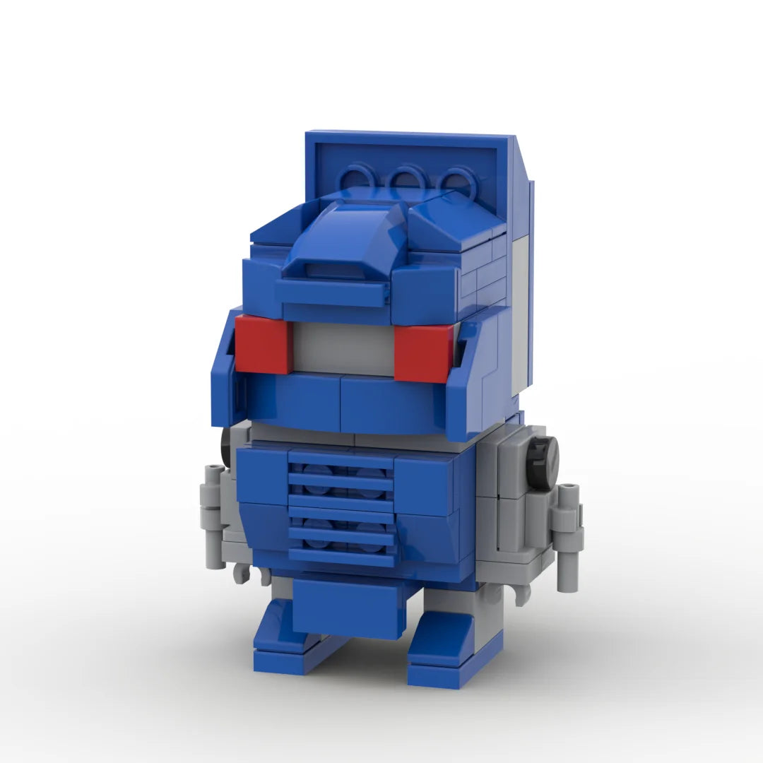 Figurka Transformers Pipes chibi — niebieski klocek z czerwoną wizjerą, minibot Autobotów