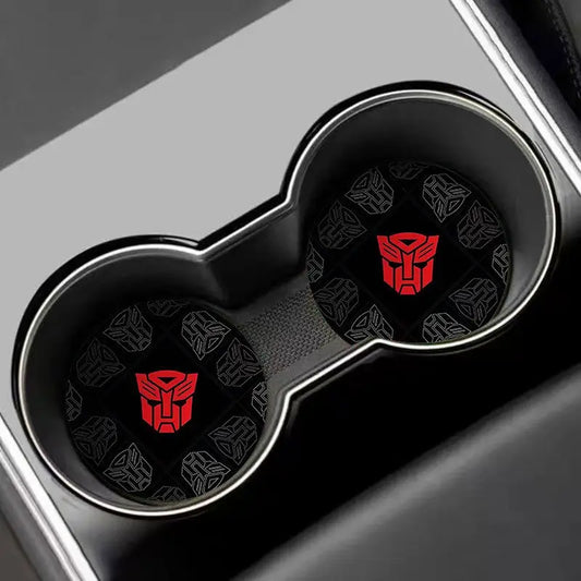 Czerwony uchwyt na kubek Transformers Autobot — podwójny antypoślizgowy zestaw samochodowy