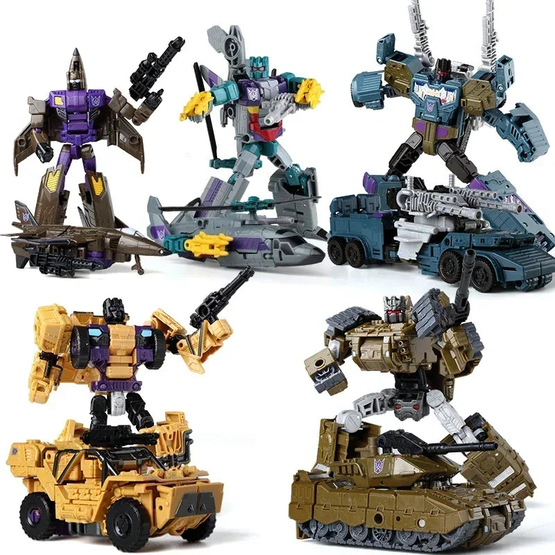 Figurka Transformers Bruticus HaiZhiXing — kompletny łączony model KO z pięciu robotów
