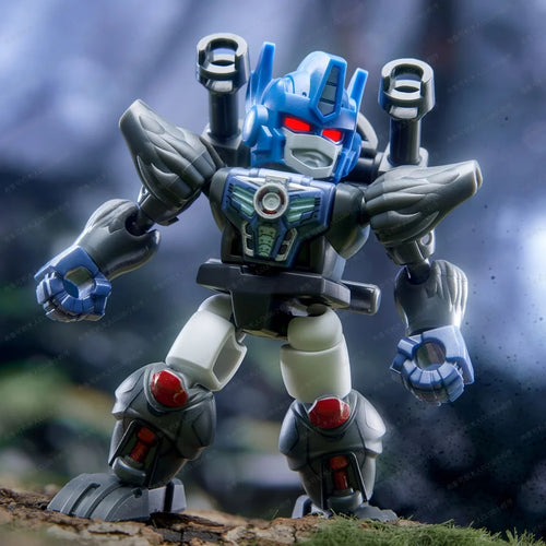 Figurka Transformers Optimus Primal Numer 1 — Szaro-czerwony robot z zaciśniętymi pięściami