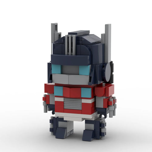 Uzbrojona figurka Transformers Orion Pax w wersji IDW — Czerwono-niebieski klocek z karabinem