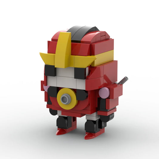 Figurka Transformers Kaon w wersji IDW — Solidne czerwono-złote popiersie z klocków