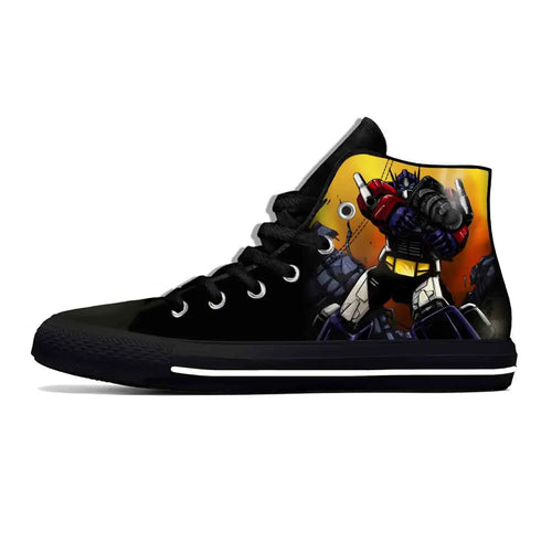 Czarne wysokie trampki Transformers – Strzał