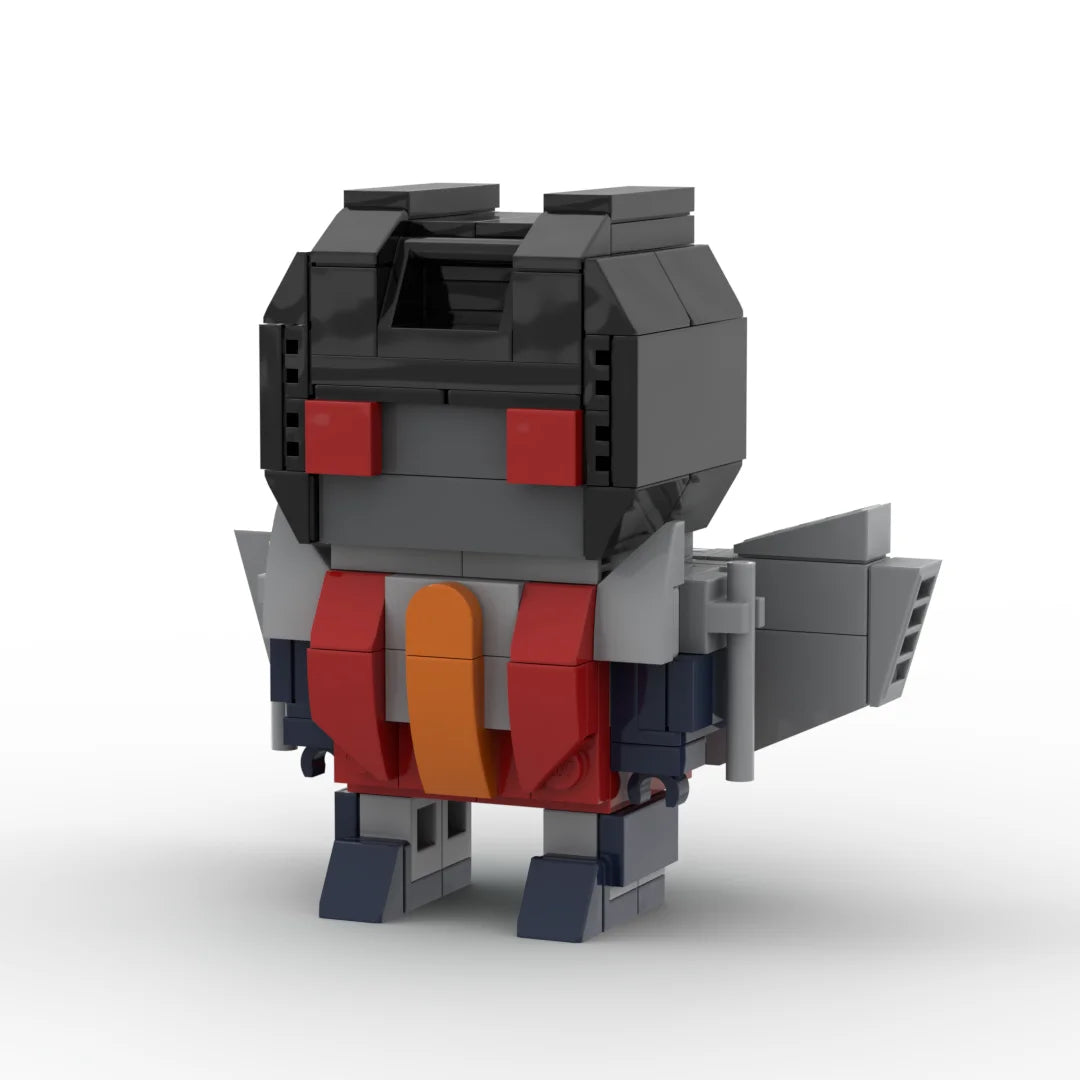 Figurka Transformers Starscream w wersji IDW chibi — skrzydlaty antracytowy klocek