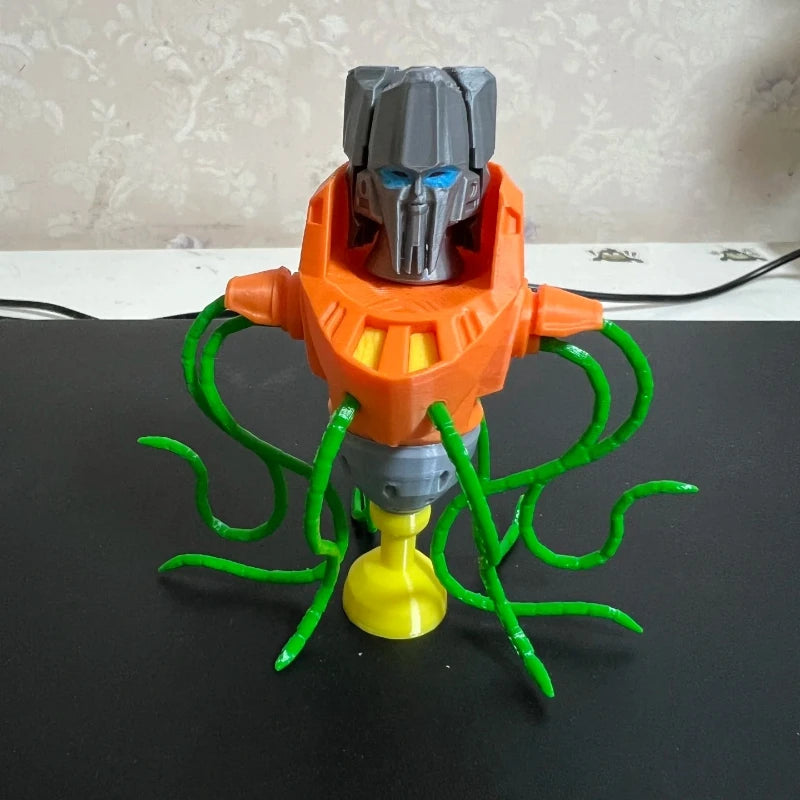 Popiersie Transformers — zielony potwór z mackami — stworzenie o pięciu twarzach, edycja obca