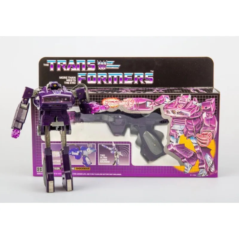 Figurka Transformers Shockwave G1 84-86 — reedycja z wbudowanym karabinem i pełnym pudełkiem