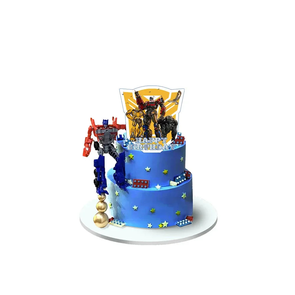 Dekoracja na tort urodzinowy Transformers