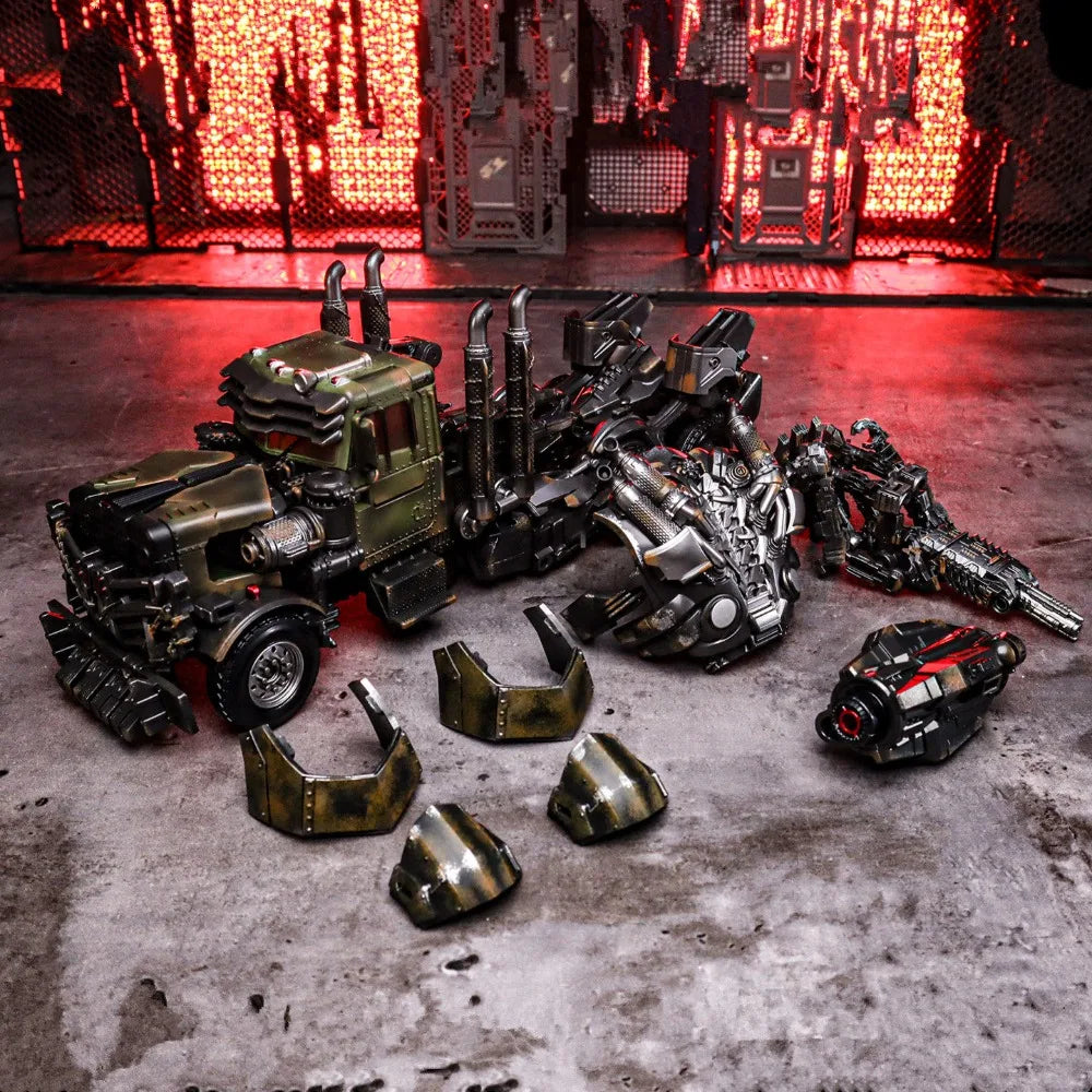 Figurka Transformers Scourge w dużej skali 25cm — Świetlista wersja ze stopu z efektem postarzenia