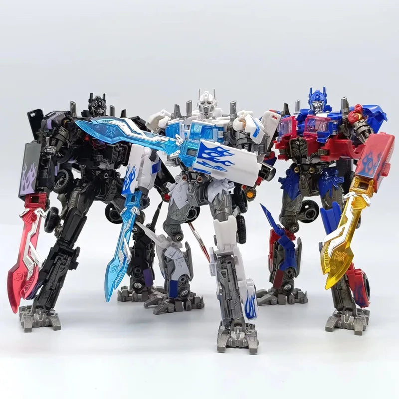 Figurka Transformers Optimus Prime z turkusowymi płomieniami — ruchoma ciężarówka TW1022