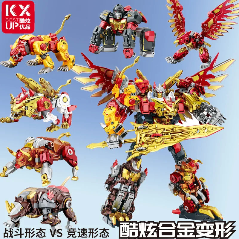 Figurka Transformers Dinoking Phénix KX Or — dwa tryby: bojowy i szybkości, bez pudełka