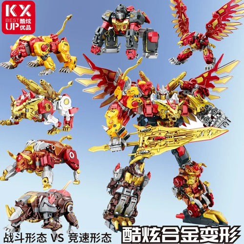 Figurka Transformers Dinoking Phénix KX Or — dwa tryby: bojowy i szybkości, bez pudełka