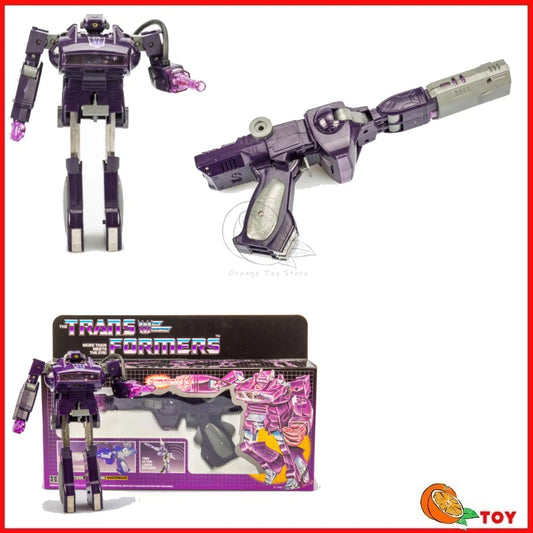 Figurka Transformers Shockwave G1 84-86 — reedycja z wbudowanym karabinem i pełnym pudełkiem