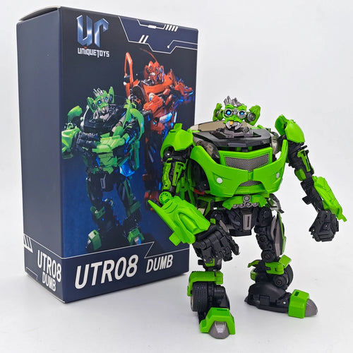 Figurki Transformers Skids i Mudflap — zielony duet bliźniaków Dumb Unique Toys