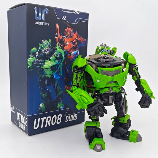 Figurki Transformers Skids i Mudflap — zielony duet bliźniaków Dumb Unique Toys