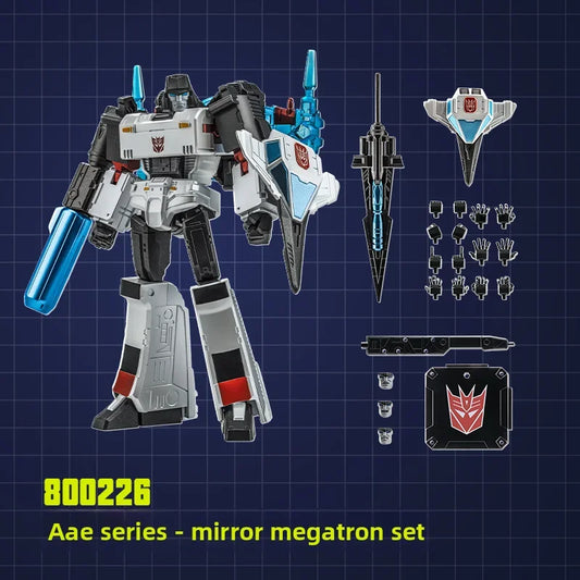 Figurka Transformers Megatron Mirror AAE — uniwersum Shattered Glass, białe i niebieskie