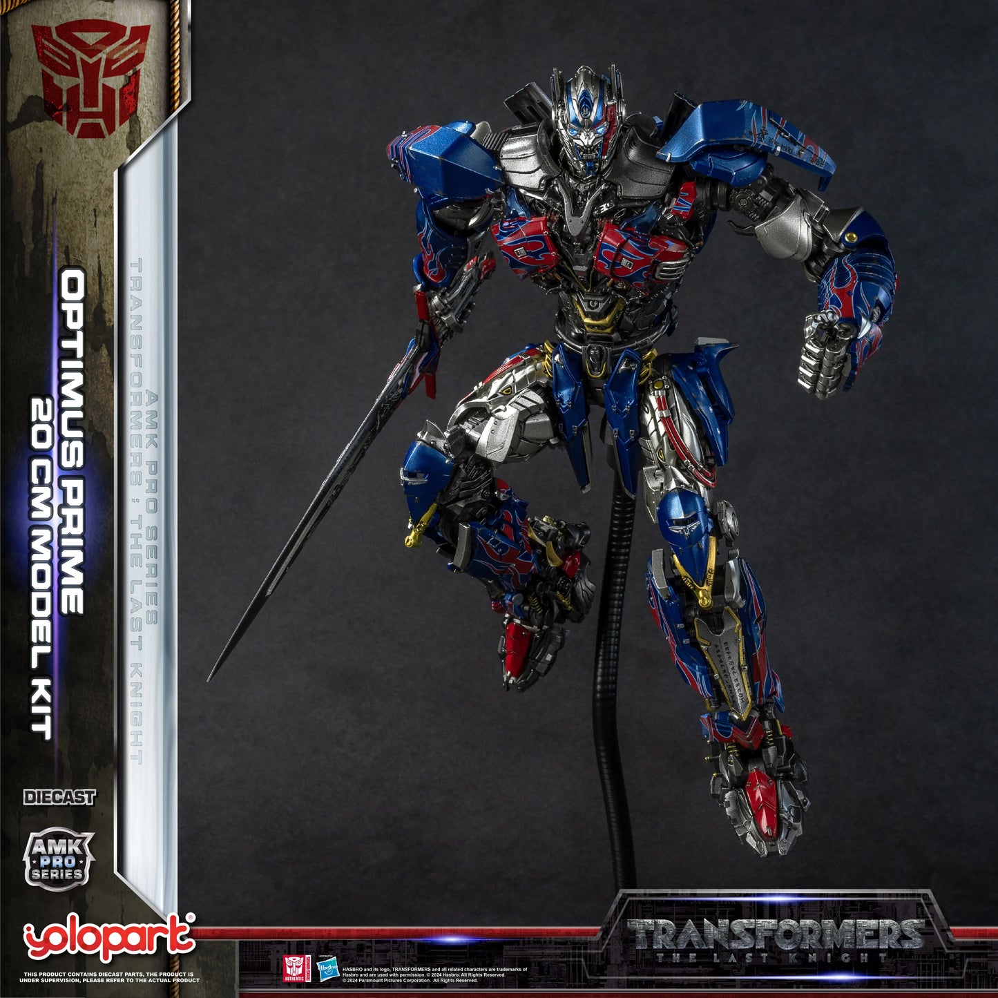 Model Transformers Optimus Prime — zestaw YOLOPARK The Last Knight do złożenia, 20cm