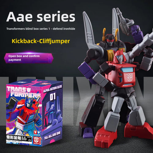 Figurki Transformers Kickback i Cliffjumper — Duet Decepticon–Autobot, seria Blind Box AAE