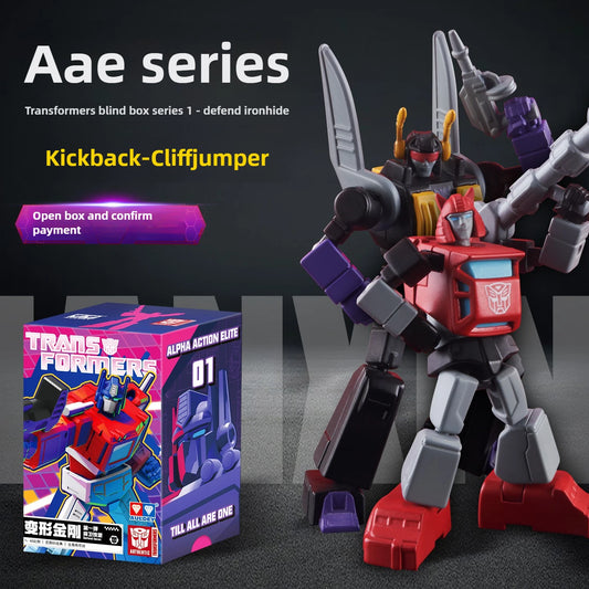 Figurki Transformers Kickback i Cliffjumper — Duet Decepticon–Autobot, seria Blind Box AAE