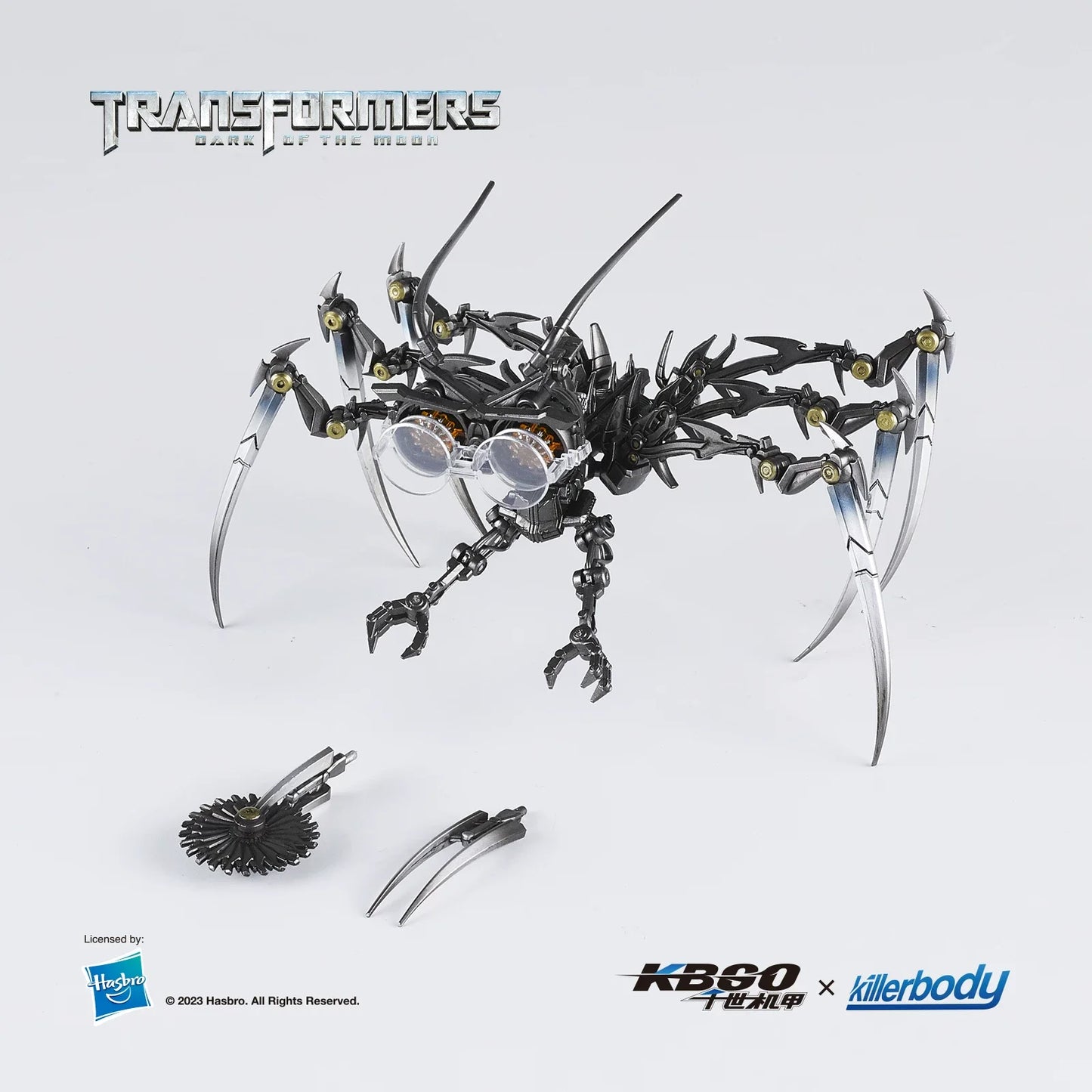 Figurka Transformers — chromowane pajęczakowate stworzenie — prestiżowa edycja Dark of the Moon