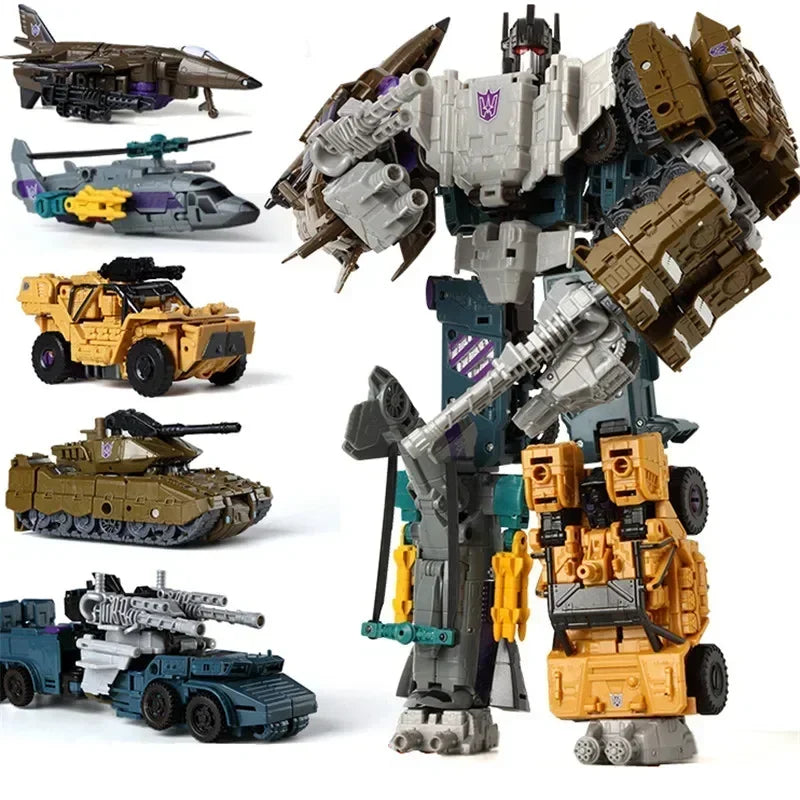 Figurka Transformers Bruticus HaiZhiXing — kompletny łączony model KO z pięciu robotów